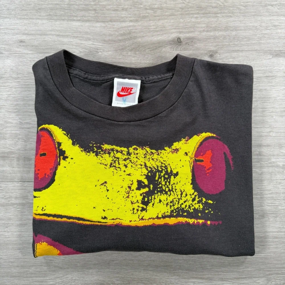 Vintage Nike Huarache T Shirt Poison Dart Frog 90s USA Large